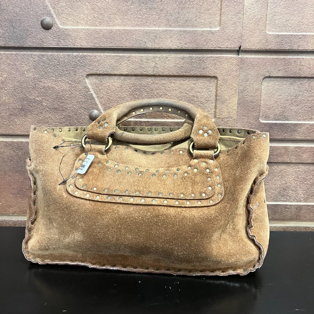 Pre-Loved Celine Brown Suede Leather Purse - Picture 3 of 10